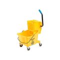 Carlisle Foodservice Carlisle Commercial Mop Bucket with Side-Press Wringer 26 Quart, Yellow - 3690804